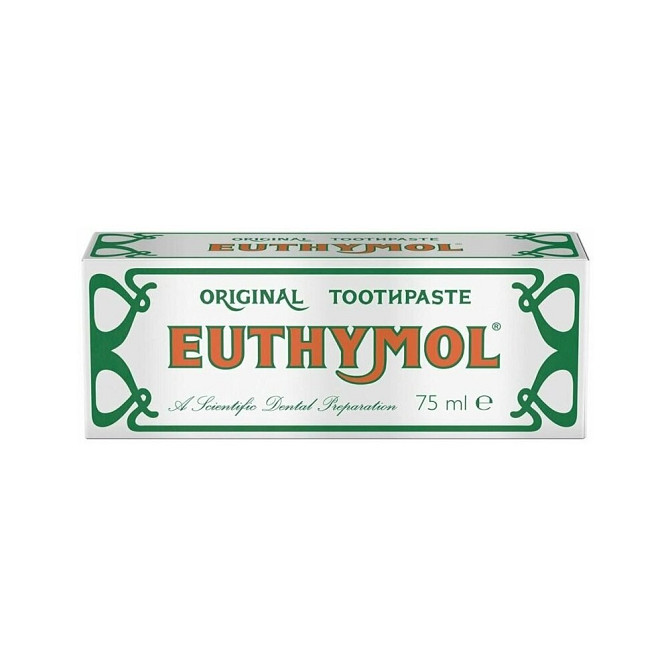 Зубная паста Euthymol Original, 75 мл. Отбеливающая, антисептическая, противовоспалительная, без фто  - изображение 3