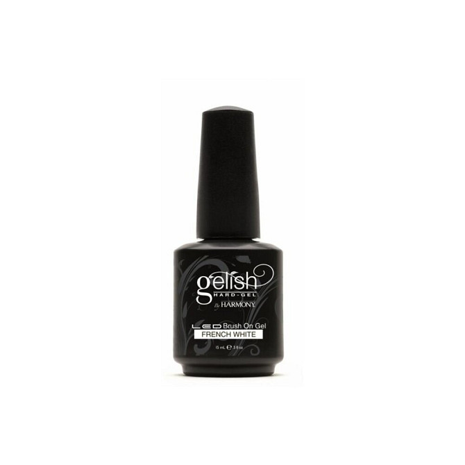 GELISH Hard Gel - French White, 15 ml - ярко-белая краска для французского маникюра, 15 мл  - изображение 1