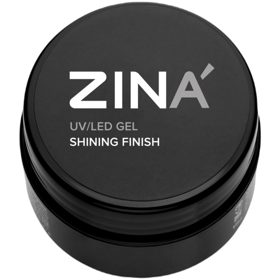 ZINA гель-финиш с липким слоем Shining Finish, бесцветный, 15 г 