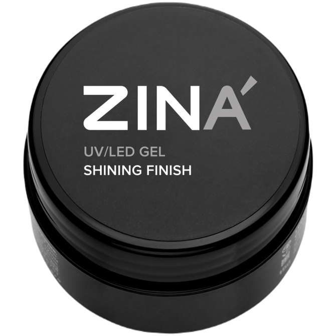 ZINA гель-финиш с липким слоем Shining Finish, бесцветный, 15 г  - изображение 1