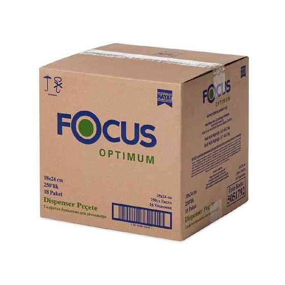 Салфетки Focus Optimum N2, белые, 250 листов, 18 пачек 