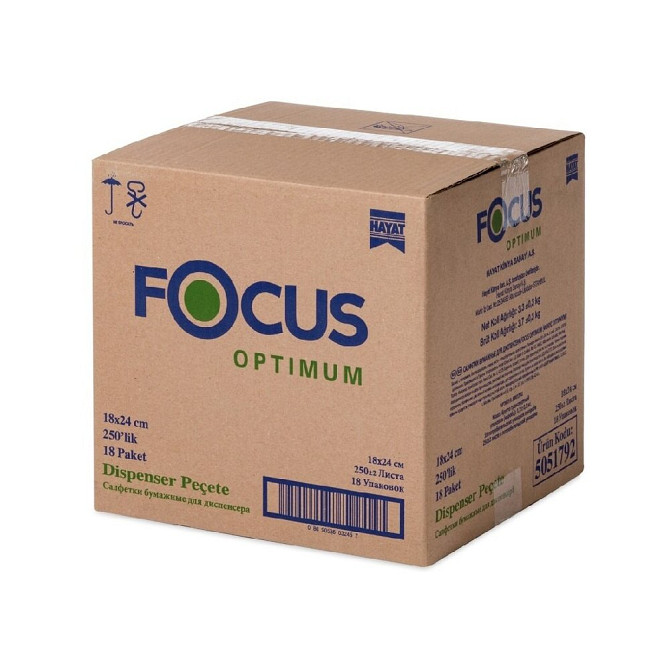 Салфетки Focus Optimum N2, белые, 250 листов, 18 пачек  - изображение 3