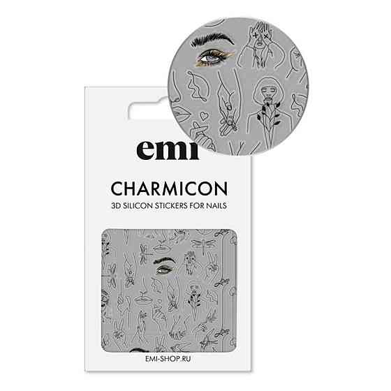 E.Mi, 3D-стикеры №173 Силуэт Charmicon 3D Silicone Stickers 