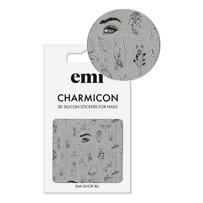 E.Mi, 3D-стикеры №173 Силуэт Charmicon 3D Silicone Stickers  - изображение 1