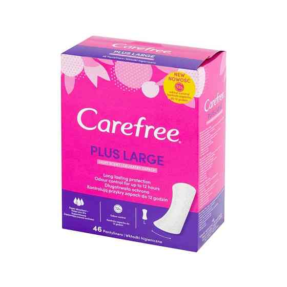 Ежедневные прокладки Carefree PLUS LARGE LIGHT SCENT, с легким ароматом, экстра защита, суперабсорби 