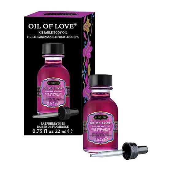 Согревающее масло для эрогенных зон Oil of Love raspberry kiss 22 мл 