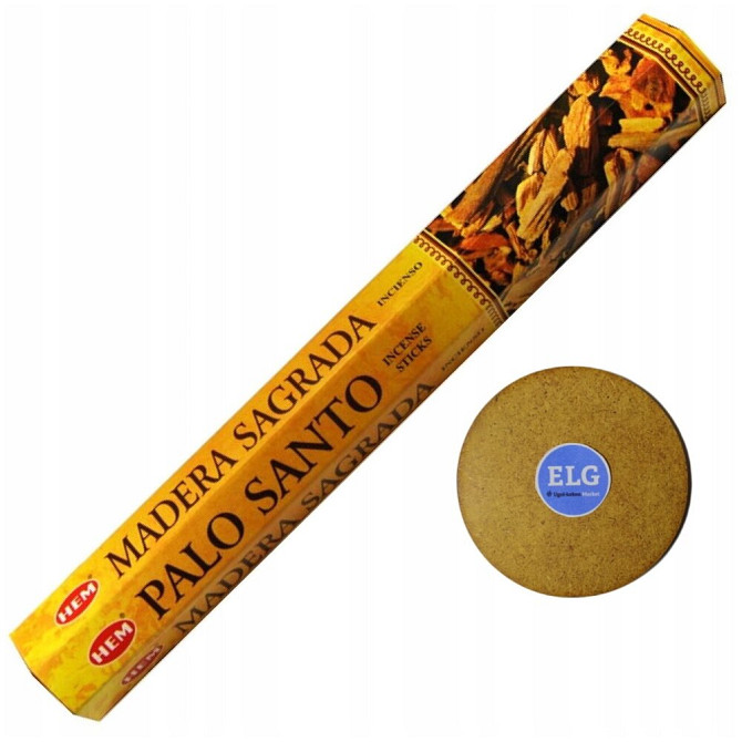 Благовония HEM Пало Санто (Palo Santo) + подставка ELG  - изображение 1