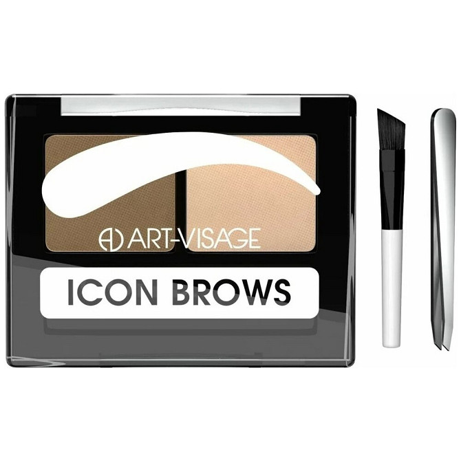 ART-VISAGE тени для бровей Icon Brows, 101 шатен  - изображение 1