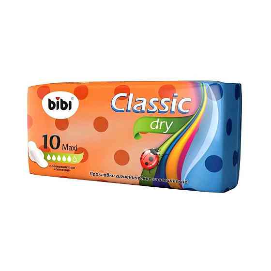 Bibi прокладки Classic Maxi Dry, 6 капель, 10 шт. 