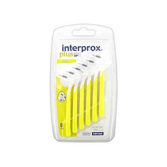 Зубной ершик InterProx Plus mini 1.1, желтый, 6 шт., диаметр щетинок 3 мм 