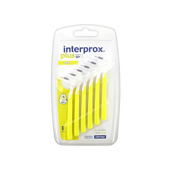 Зубной ершик InterProx Plus mini 1.1, желтый, 6 шт., диаметр щетинок 3 мм  - изображение 1