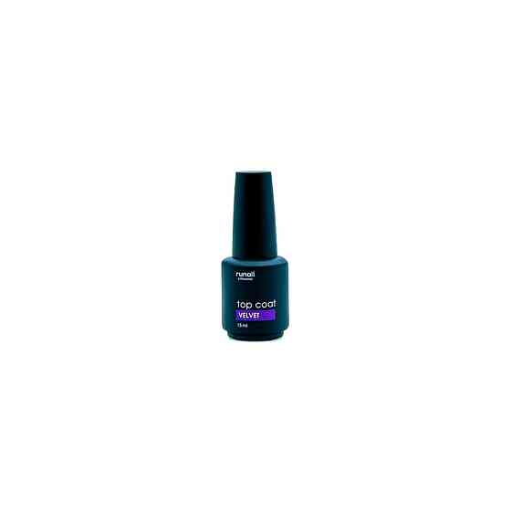 Runail Professional Верхнее покрытие Top Coat Velvet, прозрачный, 15 мл 