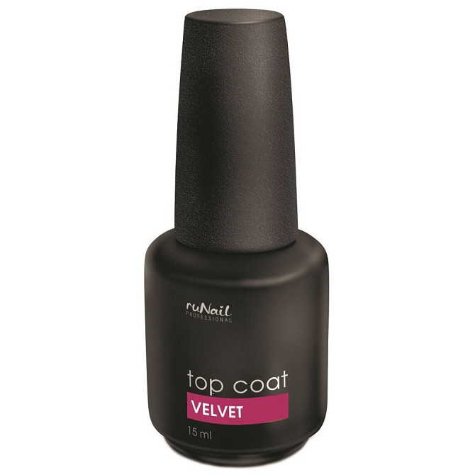 Runail Professional Верхнее покрытие Top Coat Velvet, прозрачный, 15 мл  - изображение 1