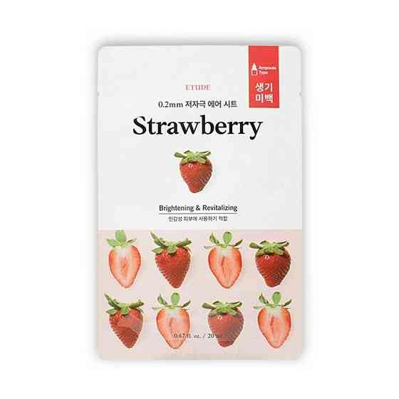 Etude тканевая маска 0.2 Therapy Air Mask Strawberry с экстрактом клубники, 20 мл 