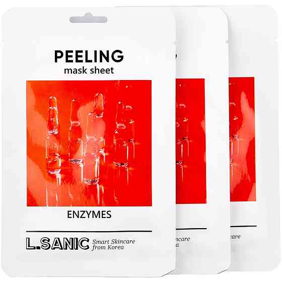 L.Sanic тканевая маска Enzymes Peeling Mask Sheet обновляющая с энзимами, 25 мл 