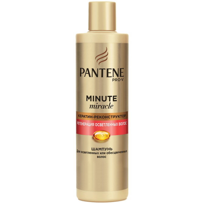 Pantene Pro-V шампунь-реконструктор Minute Miracle Регенерация осветленных волос, 270 мл  - изображение 1