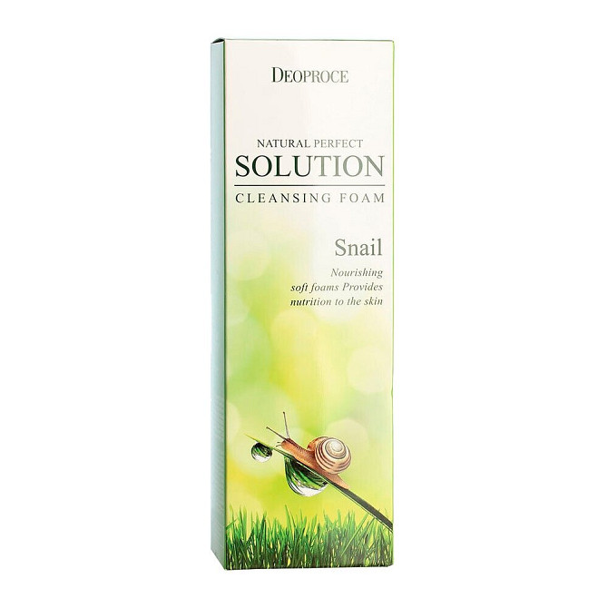 Deoproce пенка для умывания Natural Perfect Solution Cleansing Foam Snail, 170 мл  - изображение 2