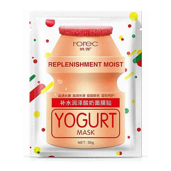 Rorec Питательная тканевая маска на основе молочного протеина Yogurt mask, 30 г 