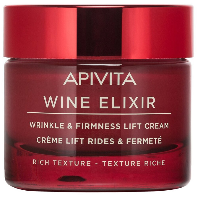 Apivita Крем-лифтинг Wine Elixir Wrinkle & Firmness Lift Cream Rich Texture, 50 мл  - изображение 1