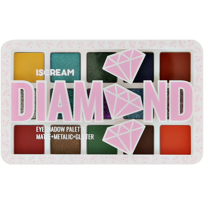 Палетка теней для век ISCREAM DIAMOND (date) тон 01-15  - изображение 3