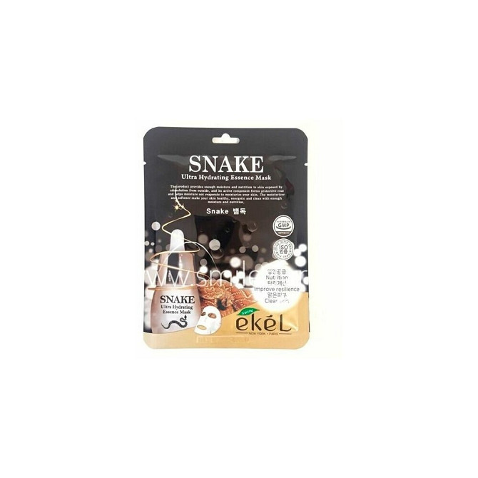 Ekel Тканевая маска с экстрактом змеиного яда Ekel Snake Ultra Hydrating Essence Mask 25 ml - 2 шт.  - изображение 1