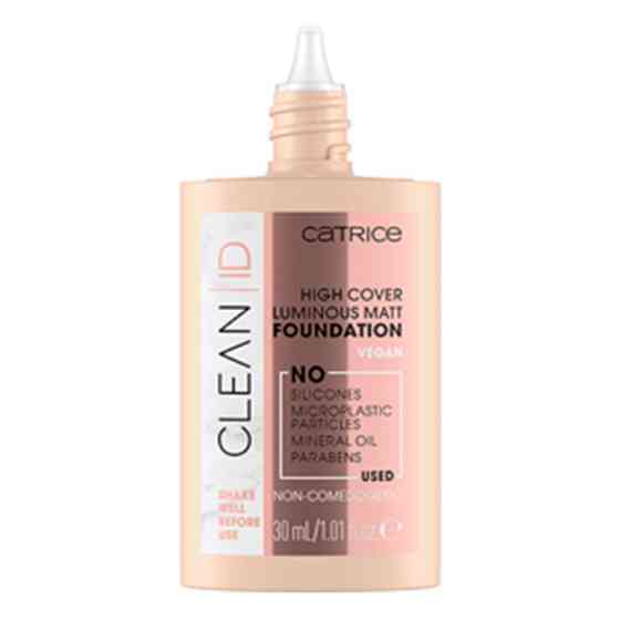 CATRICE Тональный крем Clean id high cover luminous matt foundation, 30 мл, оттенок: 025 Warm Peach 