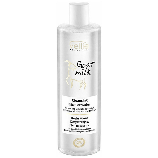 Vellie Cosmetics Goat Milk Мицеллярная вода с гиалуроновой кислотой 400мл  - изображение 3