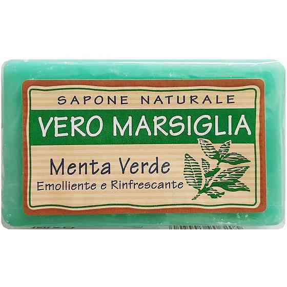 Nesti Dante Мыло кусковое Vero Marsiglia Green Mint, 150 г 