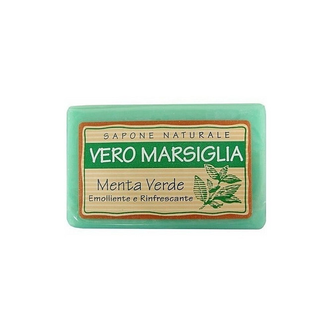 Nesti Dante Мыло кусковое Vero Marsiglia Green Mint, 150 г  - изображение 1