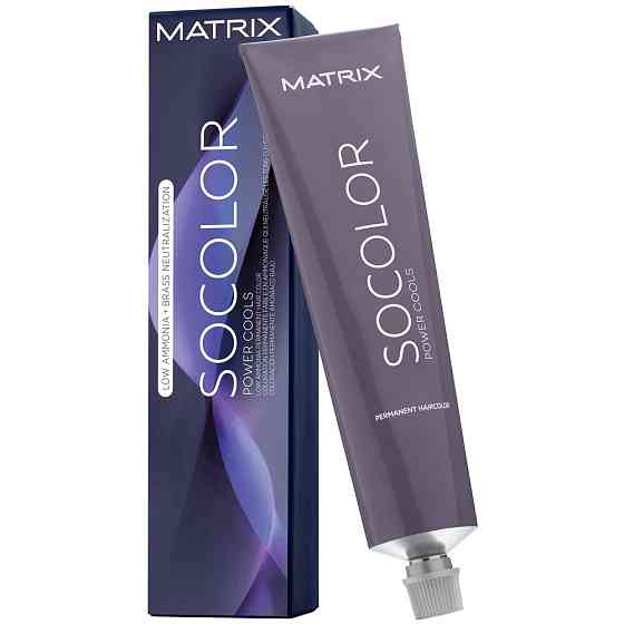 Matrix Socolor Beauty стойкая крем-краска для волос Power cools, 4VA шатен перламутрово-пепельный, 9 