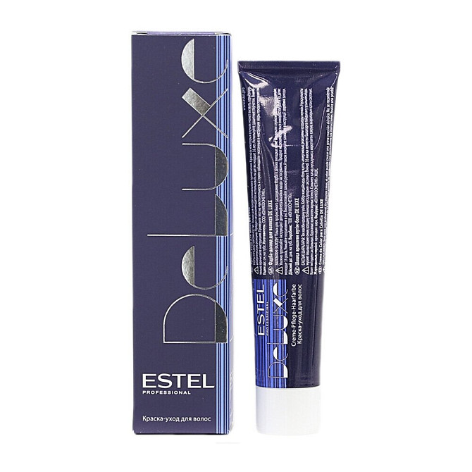 ESTEL De Luxe стойкая краска-уход для волос, 6/74 темно-русый коричнево-медный, 60 мл  - изображение 3