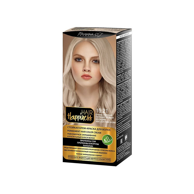 Белита-М Hair Happiness крем-краска для волос, 6.25 перламутровый темно-русый, 90 мл  - изображение 1