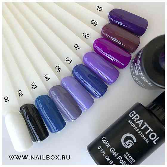 Grattol гель-лак для ногтей Color Gel Polish, 9 мл, dark plum 