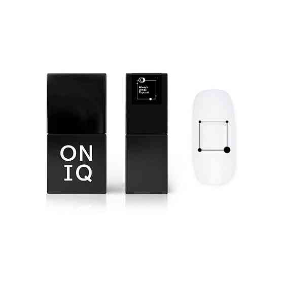 ONIQ Верхнее покрытие 912 Always White Topcoat, прозрачный, 10 мл 