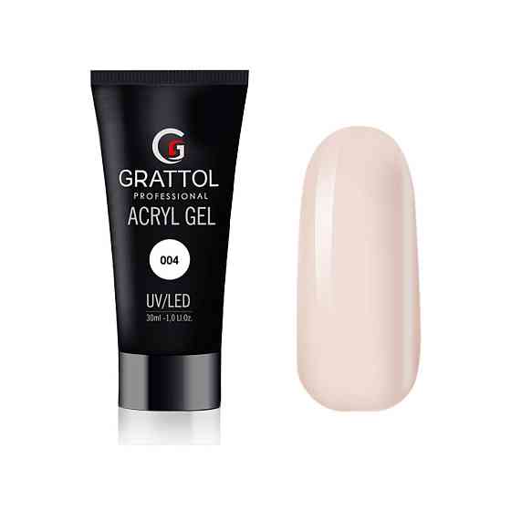 Grattol акригель Acryl Gel камуфлирующий, 30 мл, 09 нежно-розовый с шиммером 