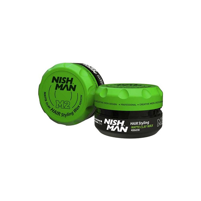 NISHMAN Глина Matte Clay Hair Styling Wax M2, 100 мл  - изображение 1