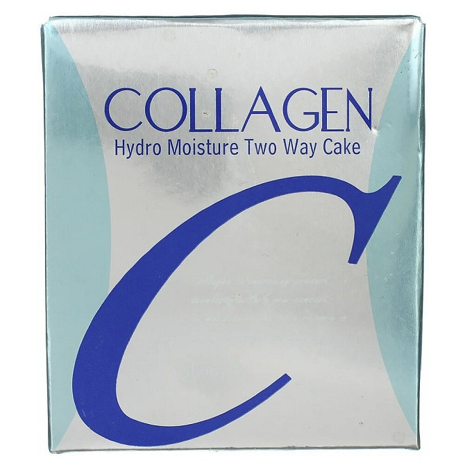 Enough Пудра компактная Collagen hydro moisture two way cake SPF25 PA++ 2 шт. 23 26 г  - изображение 3