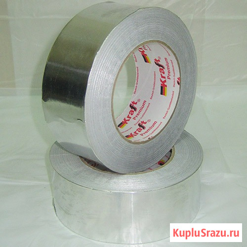 Алюминиевая клейкая лента (Kraft) 48 мм / 50 м Гатчина - изображение 1