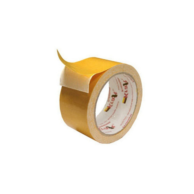 Двухсторонняя клейкая лента (Kraft Premium) на тканевой основе. 48мм/25 м Гатчина - изображение 1