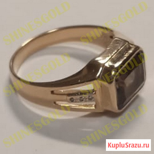 Золотой перстень кольцо с бриллиантами  - изображение 1
