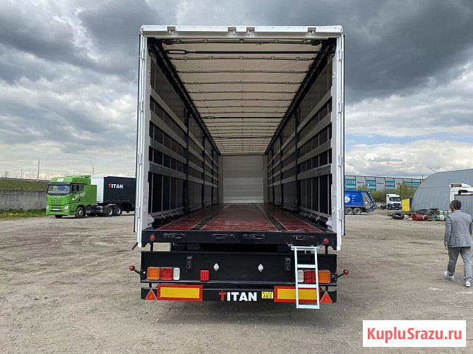Шторный полуприцеп Titan, 3-х осный, объём 92 м3, пневма Челябинск - изображение 4