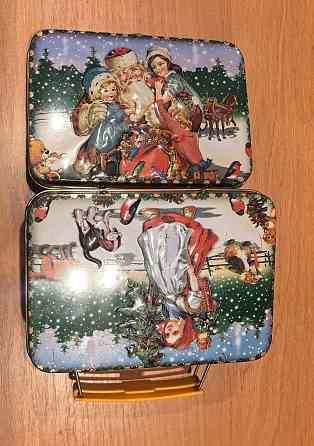 Металлическая коробка банка новогодняя 2 шт Электросталь