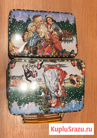 Металлическая коробка банка новогодняя 2 шт Электросталь - изображение 2