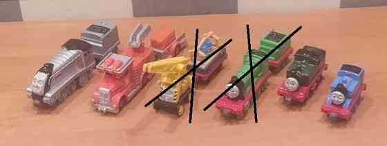 Паровозики Томас Thomas&Friends Take-n-Play на магнитах + карта Чаггингтон Электросталь