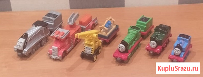 Паровозики Томас Thomas&Friends Take-n-Play на магнитах + карта Чаггингтон Электросталь - изображение 1