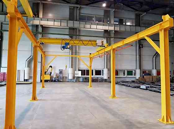 Монтаж крановой эстакады для мостового крана, кран-балки Красноярск