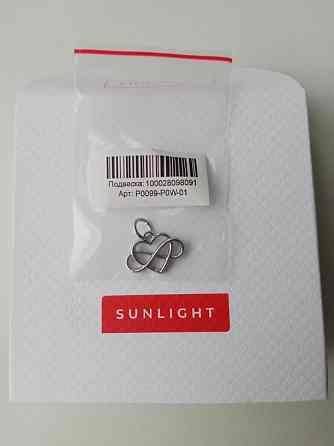Кулон подвеска сердце бесконечность sunlight бижутерия Москва