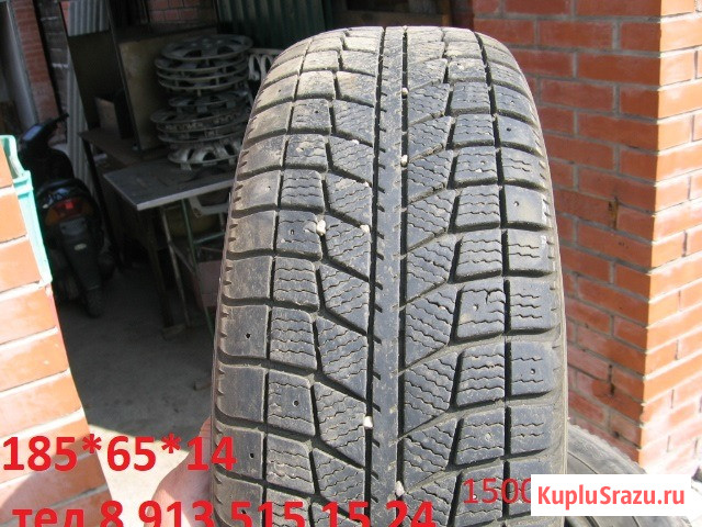 R14*185*65. Продам зимнее, 2016 год, б/у, одна покрышка. 1500 руб Красноярск - изображение 1