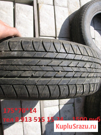 R14*175*70. Продам. летнее, 2019 год, б/у, одна покрышка. 1500 руб Красноярск - изображение 1
