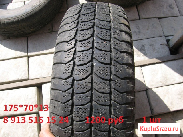 R13 * 175 * 70. Продам. зимнее , 2018 год, б/у, одна покрышка Красноярск - изображение 1